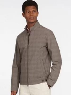 Image of Barbour Dobel Casual Check Jacket, Stone, Size XL, Men