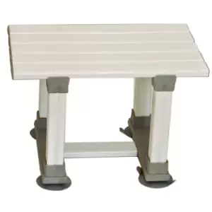 image of Nrs Healthcare Slatted Bath Seat White 305 Mm (12 Inches)