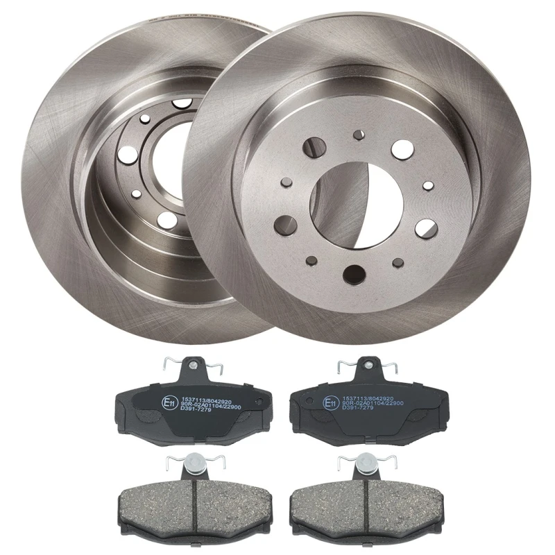Image of RIDEX 3405B2319 Brake disc and pads set Rear Axle, Brake Disc Type: Solid, excl. wear warning contact Brake Set,disc brakes (3405)