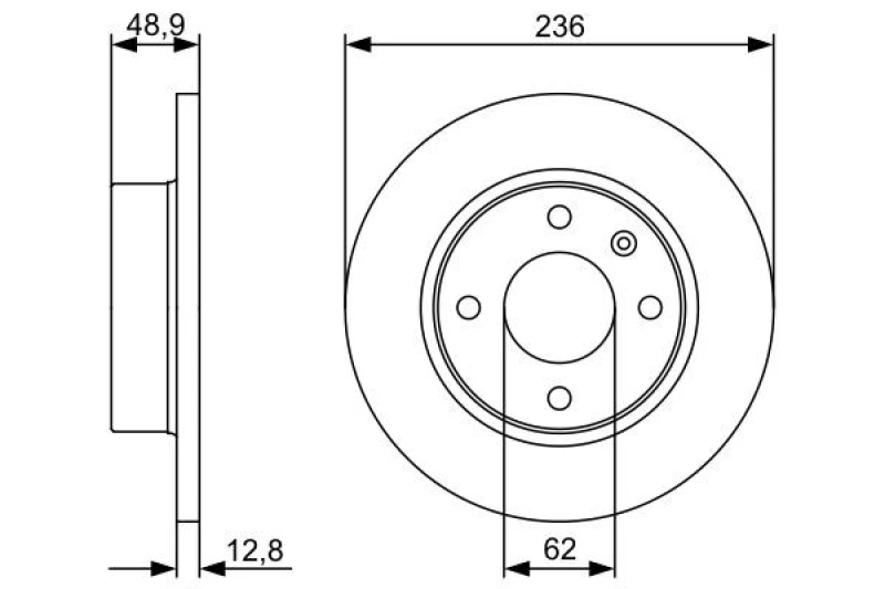 Image of Bosch 0 986 479 491 Brake disc Solid, Oiled Brake Disc (82)