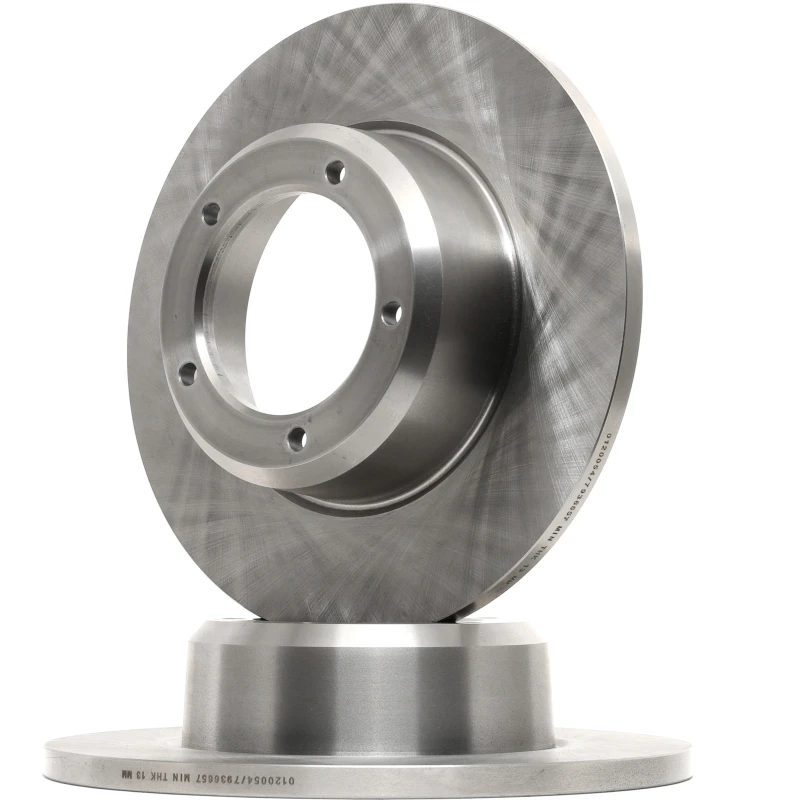 Image of RIDEX 82B0965 Brake disc Rear Axle, solid, Cast Iron, Uncoated, Untreated, without bolts/screws Cast Iron Brake Disc (82)
