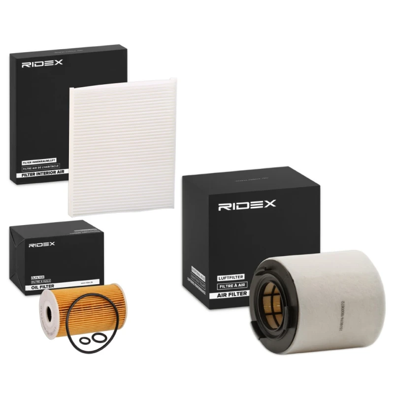 Image of RIDEX 4055F2985 Filter Set with gaskets/seals, with pre-filter Filter Set (4055)