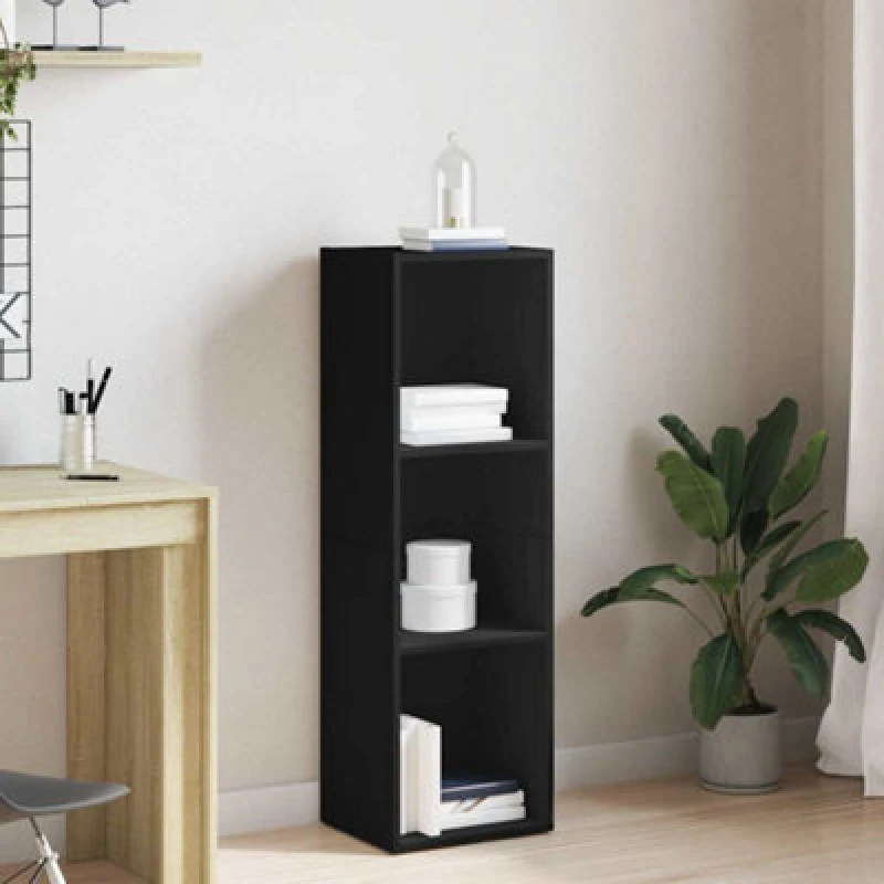 Image of Vidaxl Book Cabinet/tv Cabinet Black 36X30X114cm Engineered Wood
