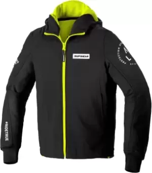 Image of Spidi Armor Evo Motorcycle Hoodie, black-yellow, Size 2XL, black-yellow, Size 2XL