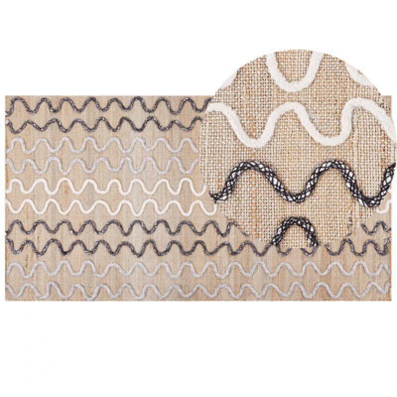 Image of Beliani Rug Sogut Beige 80 X 150 Cm Jute