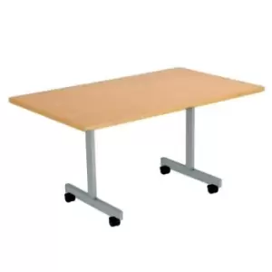 Image of One Eighty Tilting Table 1600 x 800 Silver Legs White Rectangular Top
