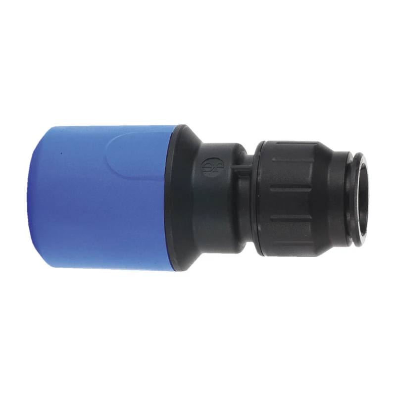 Image of John Guest Push Fit Blue Connector PE-Copper 25 X 15mm UG603B (5 Pack) Blue Unisex