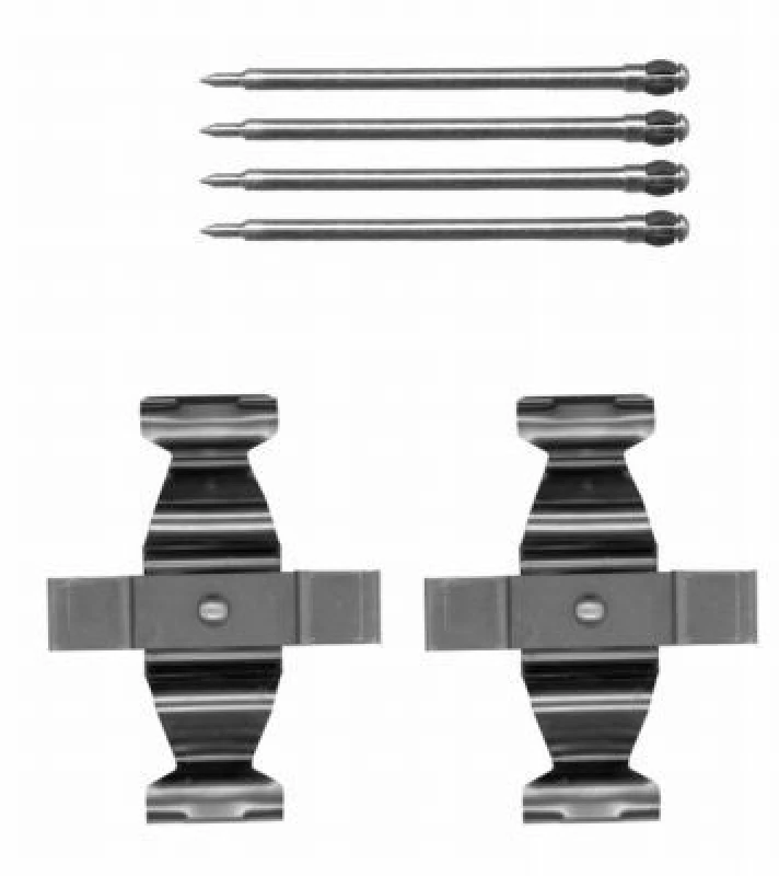 Image of HELLA Brake pad fitting kit HELLA 8DZ 355 204-301