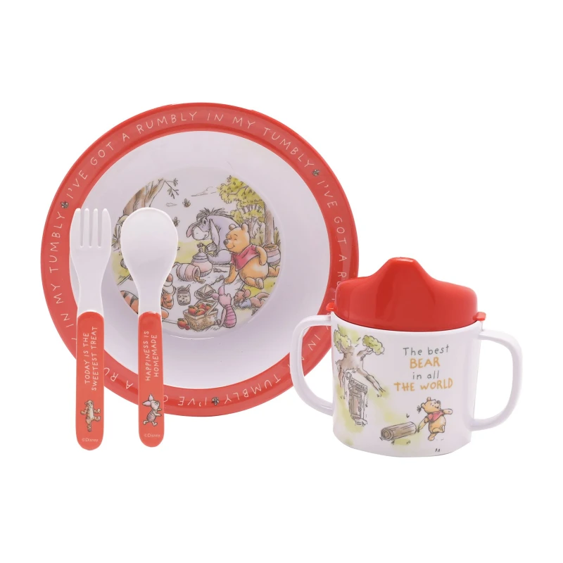 Image of Disney Winnie The Pooh Kids Plastic Dinner Set