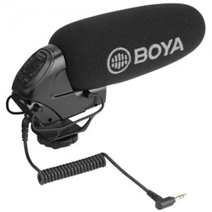 Image of Boya BY-BM3032 Camera-Mount Supercardioid Shotgun Microphone - Black
