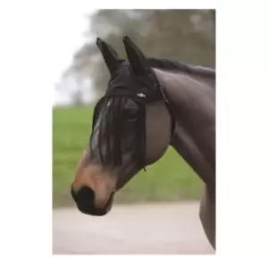 Image of Saxon Fly Fringe With Ears - Black