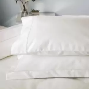 Image of Belledorm Ultralux 1000 Thread Count Housewife Pillowcase (Pair) (One Size) (Ivory)
