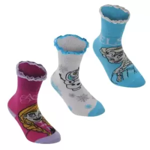 Image of Disney 3 Pack Crew Socks Childrens - Multi