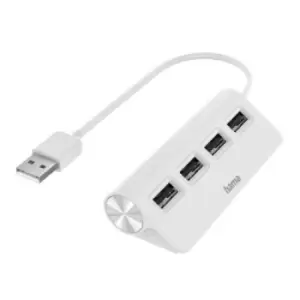Image of Hama External 4-Port USB 2.0 Hub USB Powered White