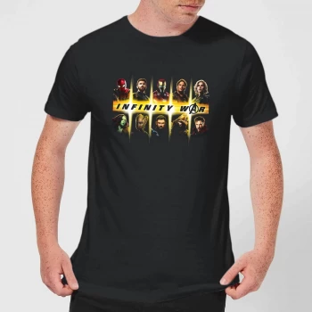 Image of Avengers Team Lineup Mens T-Shirt - Black - 3XL - Black