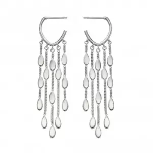 image of Drop Shape Waterfall Hoop Earrings E5888