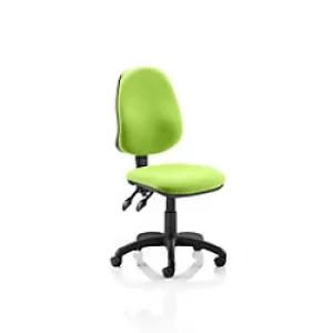Image of Dynamic Permanent Contact Backrest Task Operator Chair Without Arms Eclipse Plus II Black Back, Tabasco Red Seat High Back