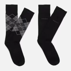 image of Hugo Boss 2 Pack Argyle Socks Size 39-42