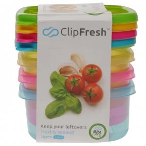 image of Clip Fresh 4 Pack Food Containers - No Colour