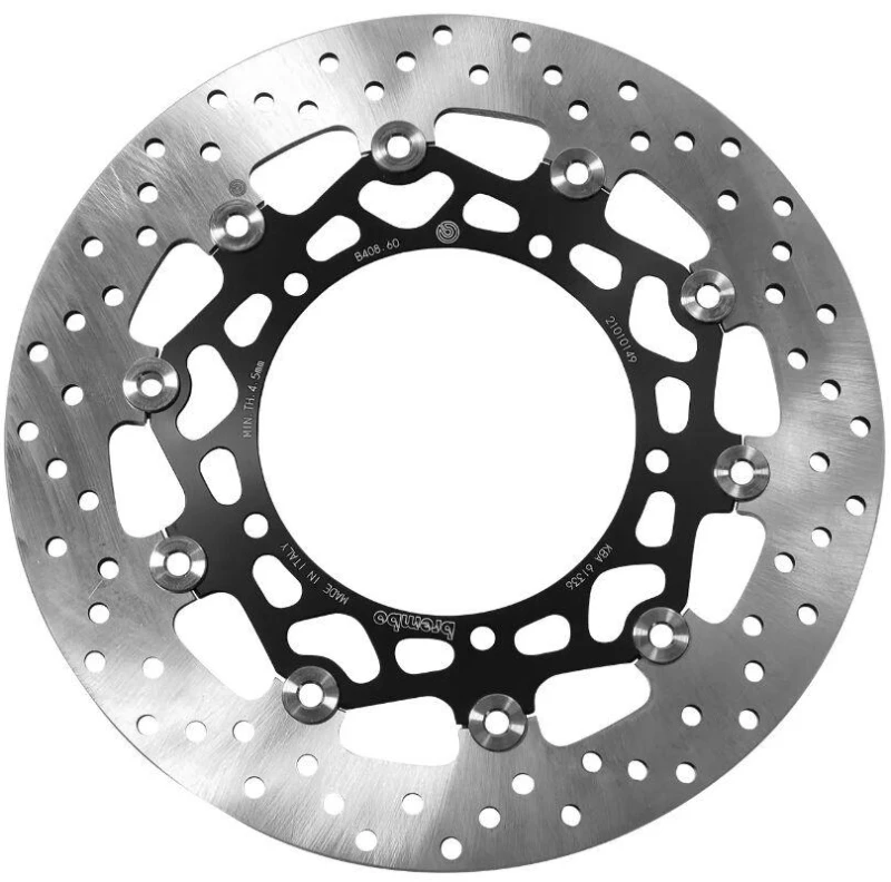 Image of 78B40860 - Brembo Oro Prime Line Floating Brake Disc For Yamaha FZ8 S 2010-2016 Front Black/Silver/Stainless Steel 78B40860
