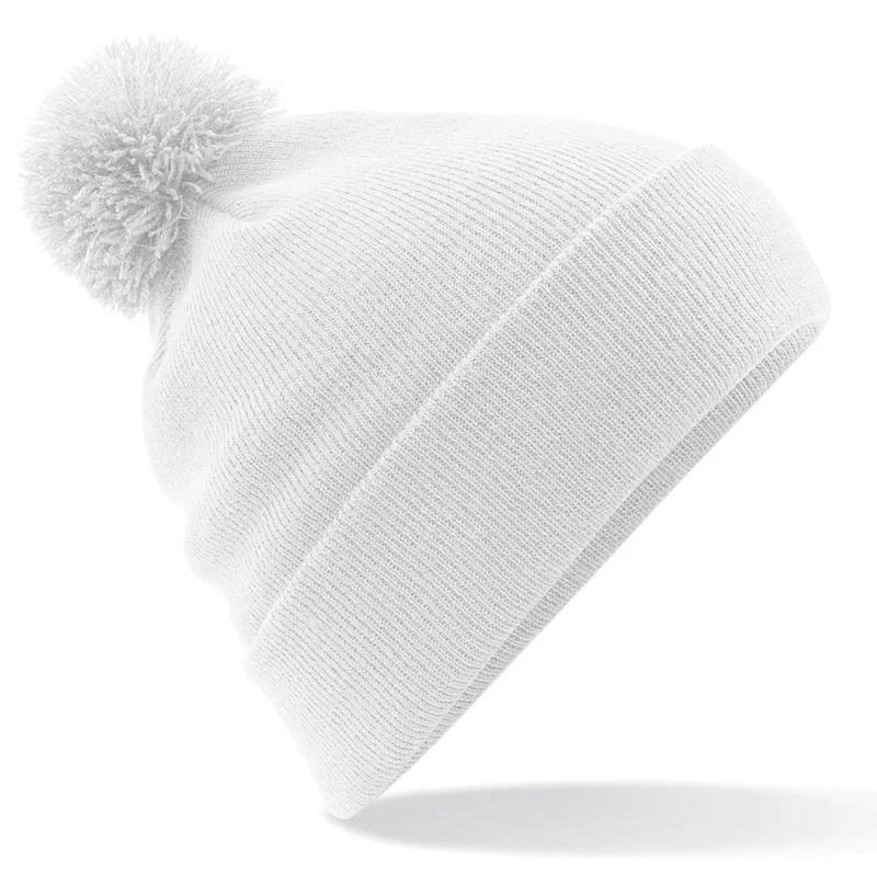 Image of Beechfield Beechfield Men Original Pom Pom Winter Beanie Hat in White White One Size Male 5057080745975