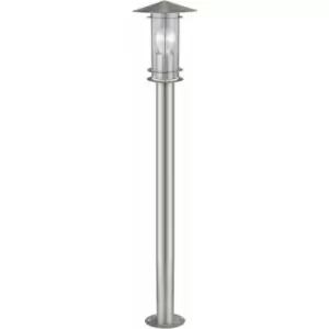 Image of Loops - IP44 Outdoor Bollard Light Stainless Steel 1000mm 60W E27 Driveway Lamp Post