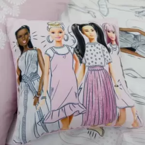 Image of Barbie Figures Cushion Pink