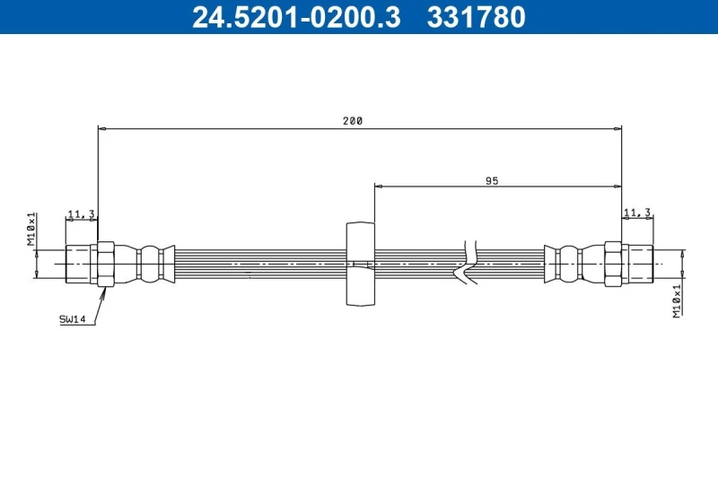 Image of Brake hose ATE 24.5201-0200.3