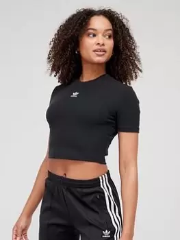 Image of Adidas Originals Cropped T-Shirt W, Black, Female, T-Shirts, HF3395