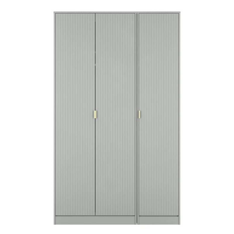 Image of Ready Assembled 2 U Denver 3 Door Robe (Ready Assembled) in Grey Size: Large Grey Unisex Large