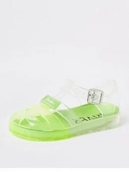 image of River Island Mini Prolific Jelly Sandals Green Size 9 Years Boys