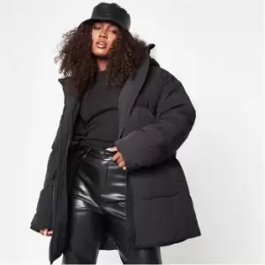 Missguided Extreme Oversized Mid Length Puffer Coat - Black