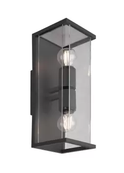 Image of Meribel Wall Lamp, 2 x E27, IP54, Graphite