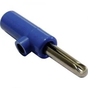 Image of Jack plug Plug straight Pin diameter 4mm Blue Schnepp