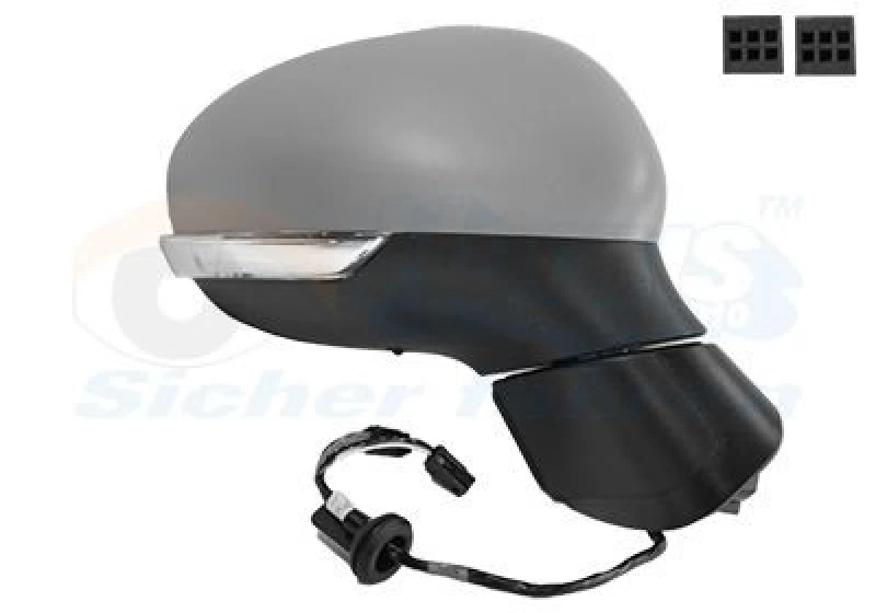 Image of VAN WEZEL Wing mirror VAN WEZEL 1704818