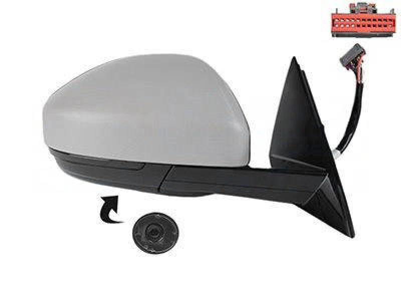Image of VAN WEZEL 0266828 Wing mirror * HAGUS * Right, Prepared for Automatic Dimming, primed Outside Mirror (50)