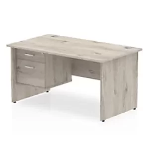 Image of Trexus Rectangular Desk Panel End Leg 1400x800mm Fixed Pedestal 2