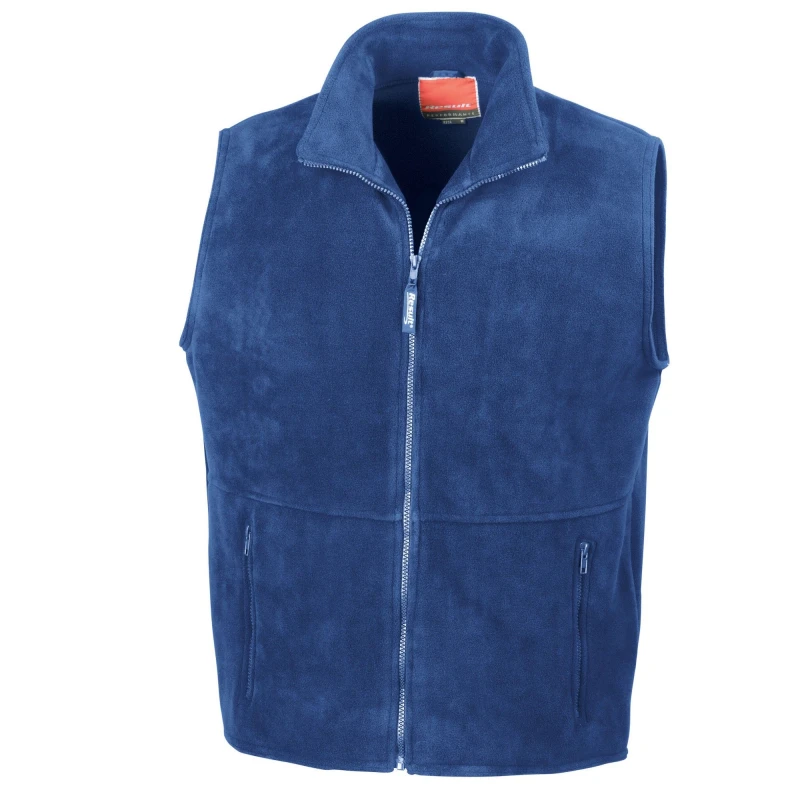 Image of Result Result Men Polartherm Fleece Lined Body Warmer in Blue Size: Small Blue S Male 5063527364937