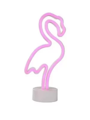 image of Glow Neon Flamingo Table Lamp