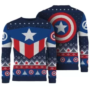 image of Captain America Christmas Jumper (Size L)