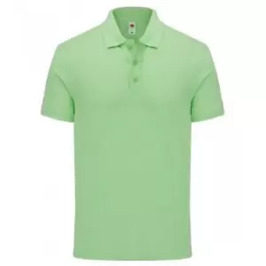 Image of Fruit Of The Loom Mens Iconic Pique Polo Shirt (3XL) (Neo Mint)