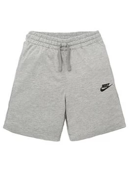 Image of Nike Boys NSW Jersey Short - Grey/Black, Size S=8-9 Years