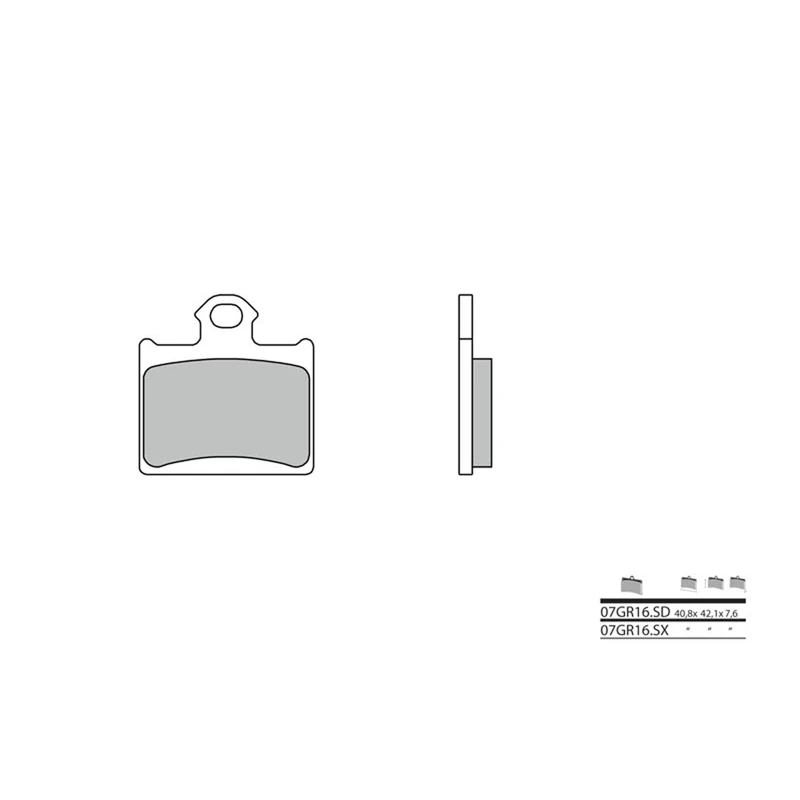 Image of Brembo S.p.A. Off-Road Sintered Metal Brake pads - 07GR16SD