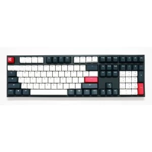 image of Ducky One 2 Tuxedo Double Shot PBT Cherry MX Red Mechanical Keyboard - Black + White (DKON1808-RUSPDZZBX) (US layout)