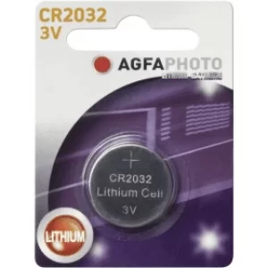 image of Agfaphoto CR2032 3V Lithium Coin Cell Battery (1 Pack)