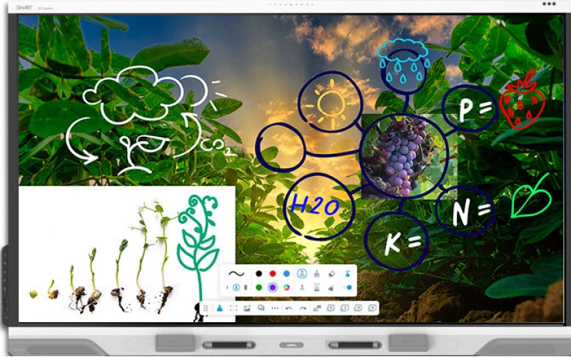 Image of Smart Smart RX275-5A interactive whiteboard 190.5cm (75") 3840 x 2160 pixels Touch Screen White USB / Bluetooth RX275-5A