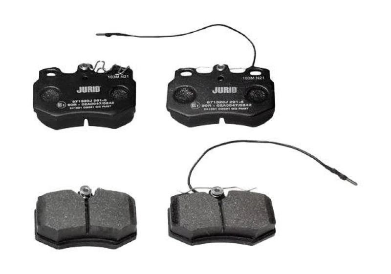 Image of JURID 571320J Brake pad set incl. wear warning contact, without accessories Brake Pad Set,disc brake (402)