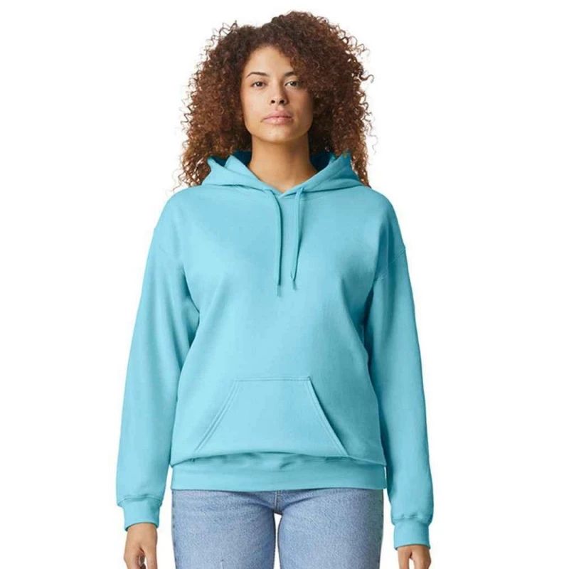 Image of Gildan Mens Softstyle Fleece Midweight Hoodie in Baby Blue Size: Small Baby Blue Male S