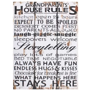 Image of Grandparents House Rules Wall Sign