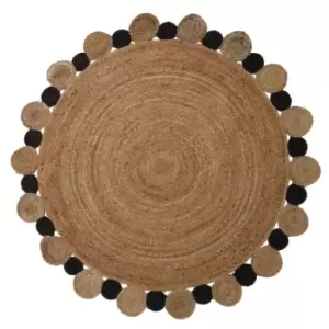 Image of Interiors By Ph Large Natural And Black Jute Rug